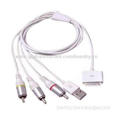 Component AV TV Video Cable USB Audio 5 RCA for iPhone/iPad, Manufacturer, with CE and RoHS